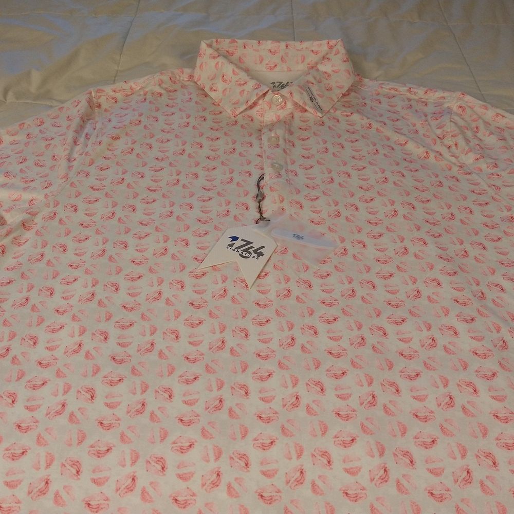 1764 Signature Pink and White Casual Button Down Men's Shirt